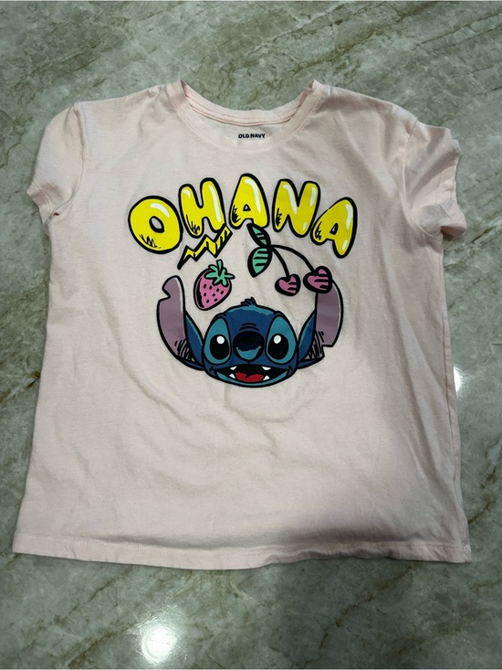 Old Navy Other - Old Navy Light Pink Stitch 'Ohana' Graphic Tee